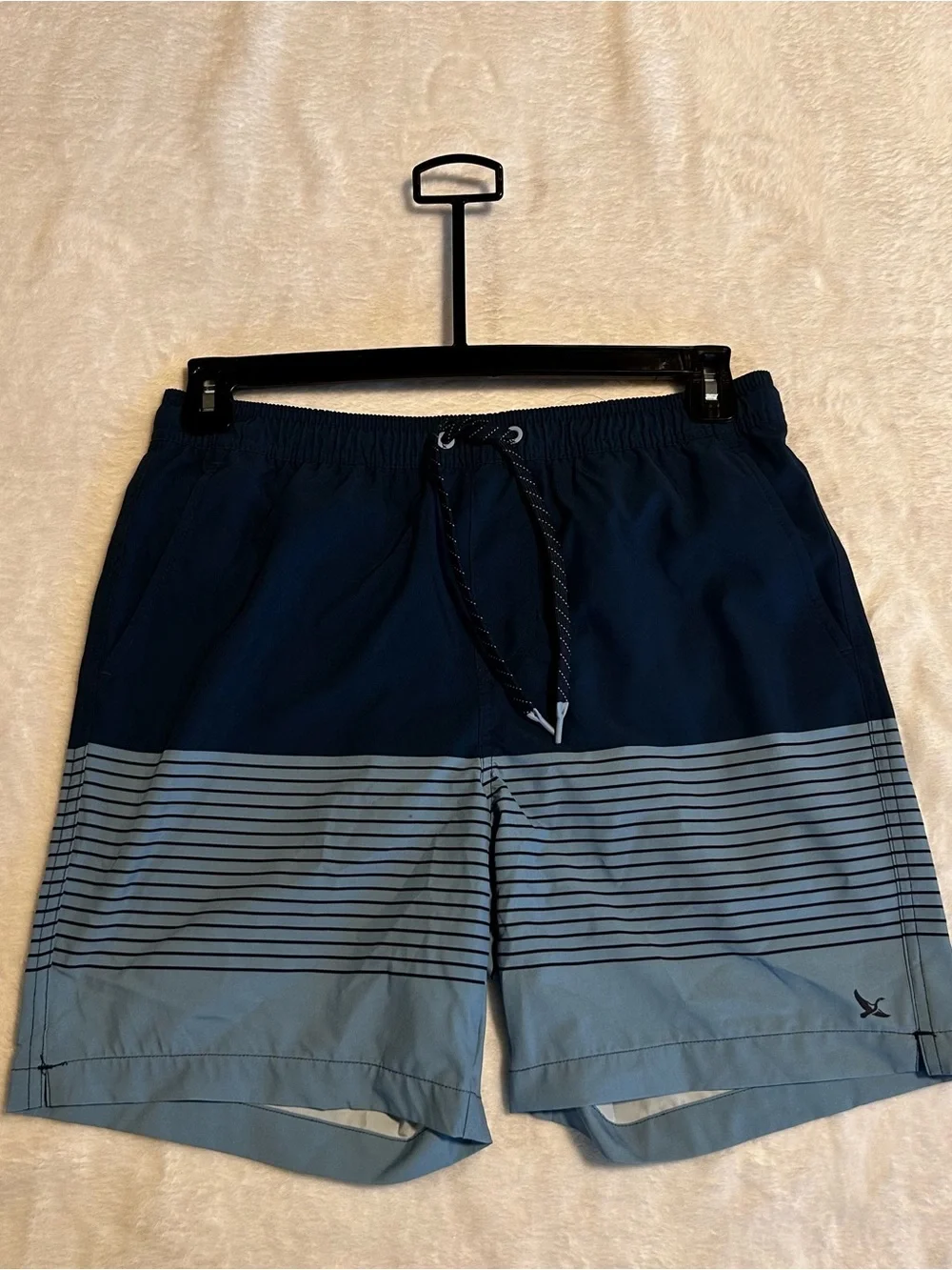 Eddie Bauer Men's Swim Trunk Set - Dark Navy and Light Blue
